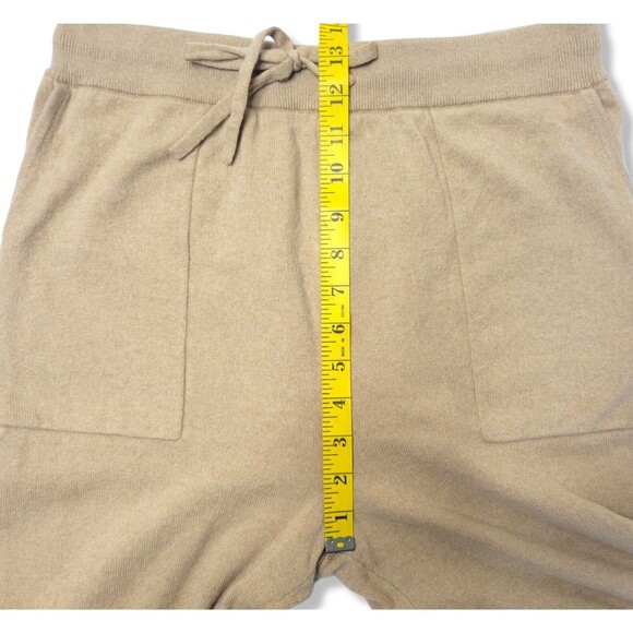 Frame Cashmere Lounge Jogger Drawstring Ribbed Cuffed in Carmel Heather SZ Small - Picture 5 of 11